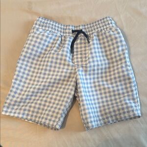 Blue and White checkered swim trunks
